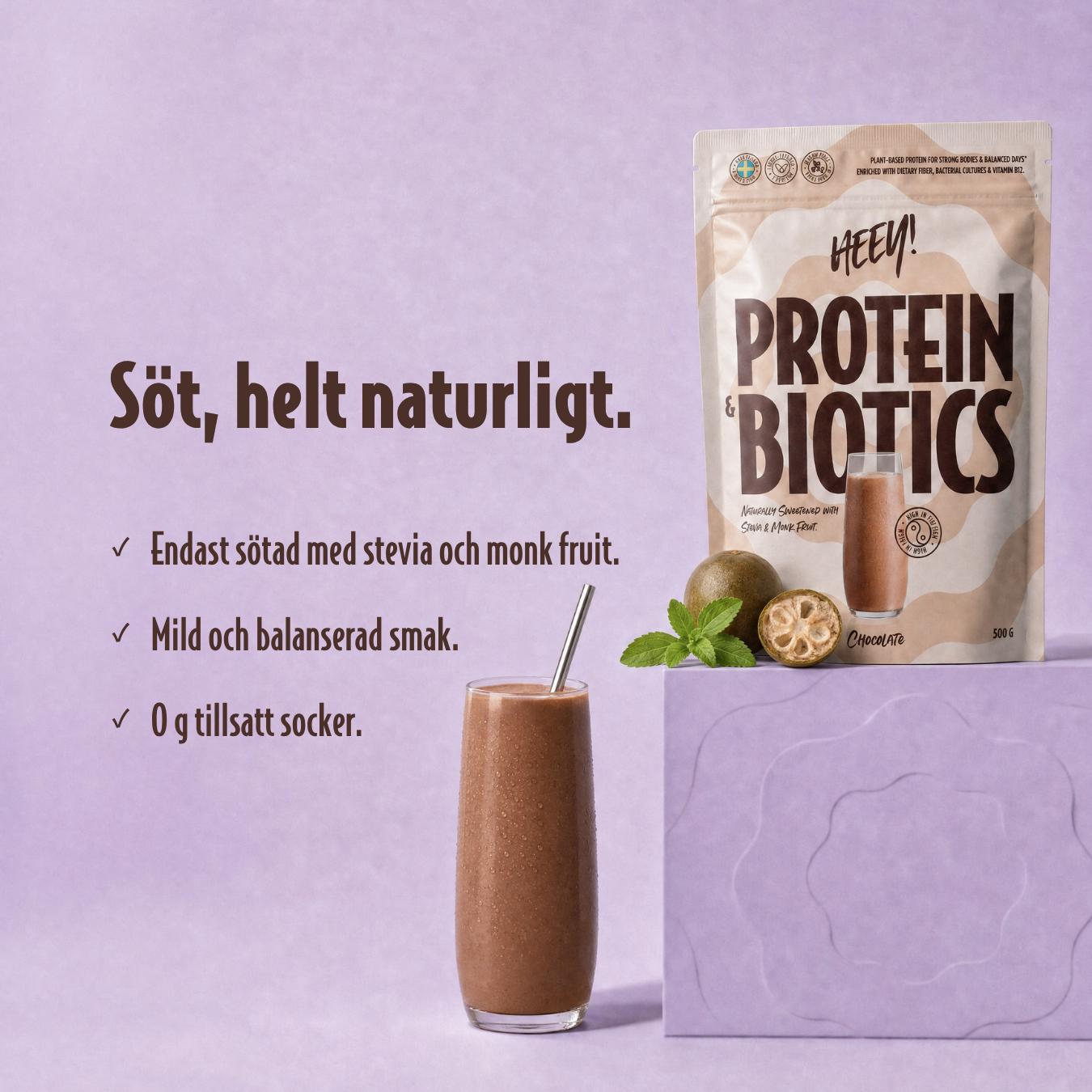 Heey! Protein & Biotics Chocolate 500 g