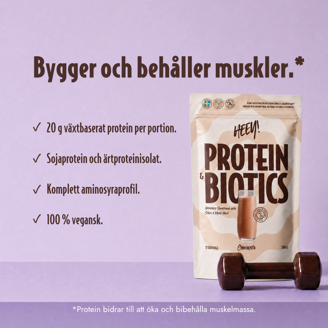Heey! Protein & Biotics Chocolate 500 g