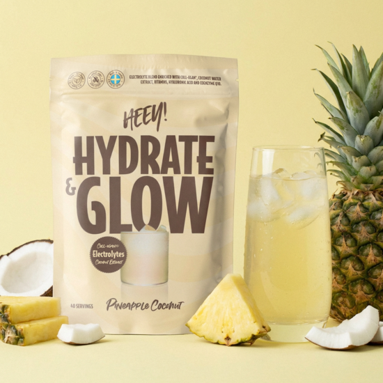 Heey! Hydrate & Glow Elektrolyter + Coll-egan® Ananas Kokos 240 g