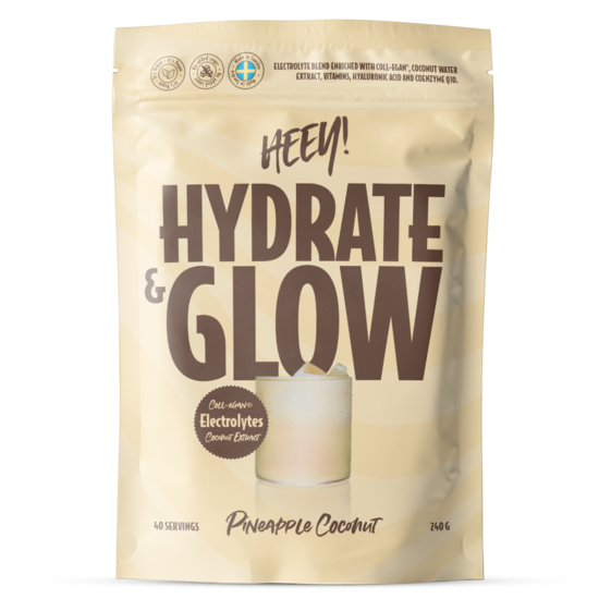 Heey! Hydrate & Glow Elektrolyter + Coll-egan® Ananas Kokos 240 g