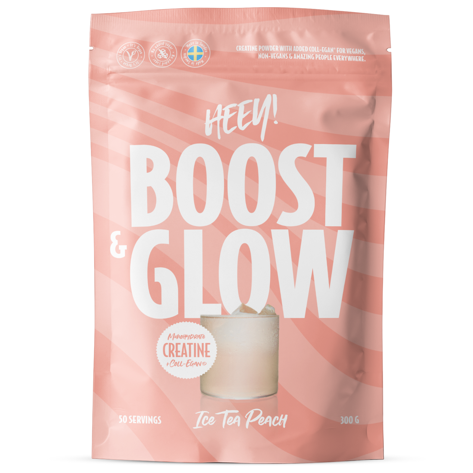 Heey! Boost & Glow Creatine + Collegan® Ice Tea Peach 300 g