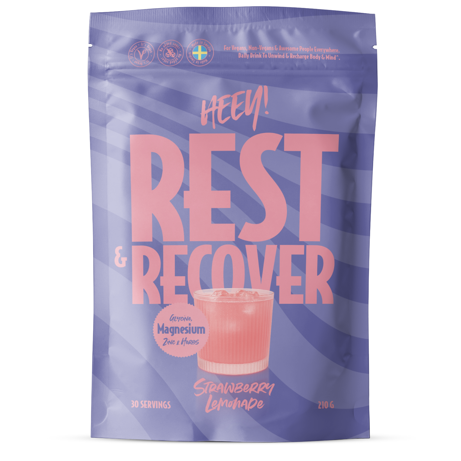 Heey! Rest & Recover Magnesium Strawberry Lemonade 210 g