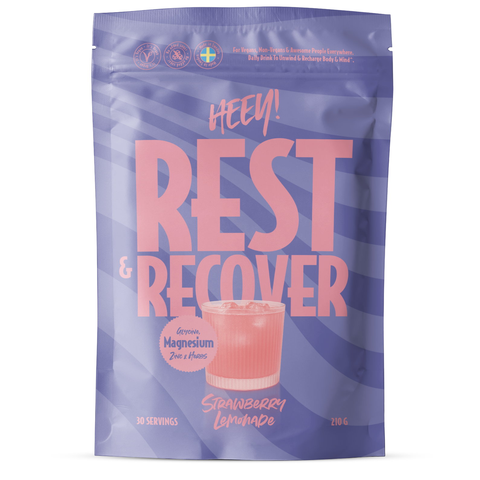 Heey! Rest & Recover Magnesium Strawberry Lemonade 210 g