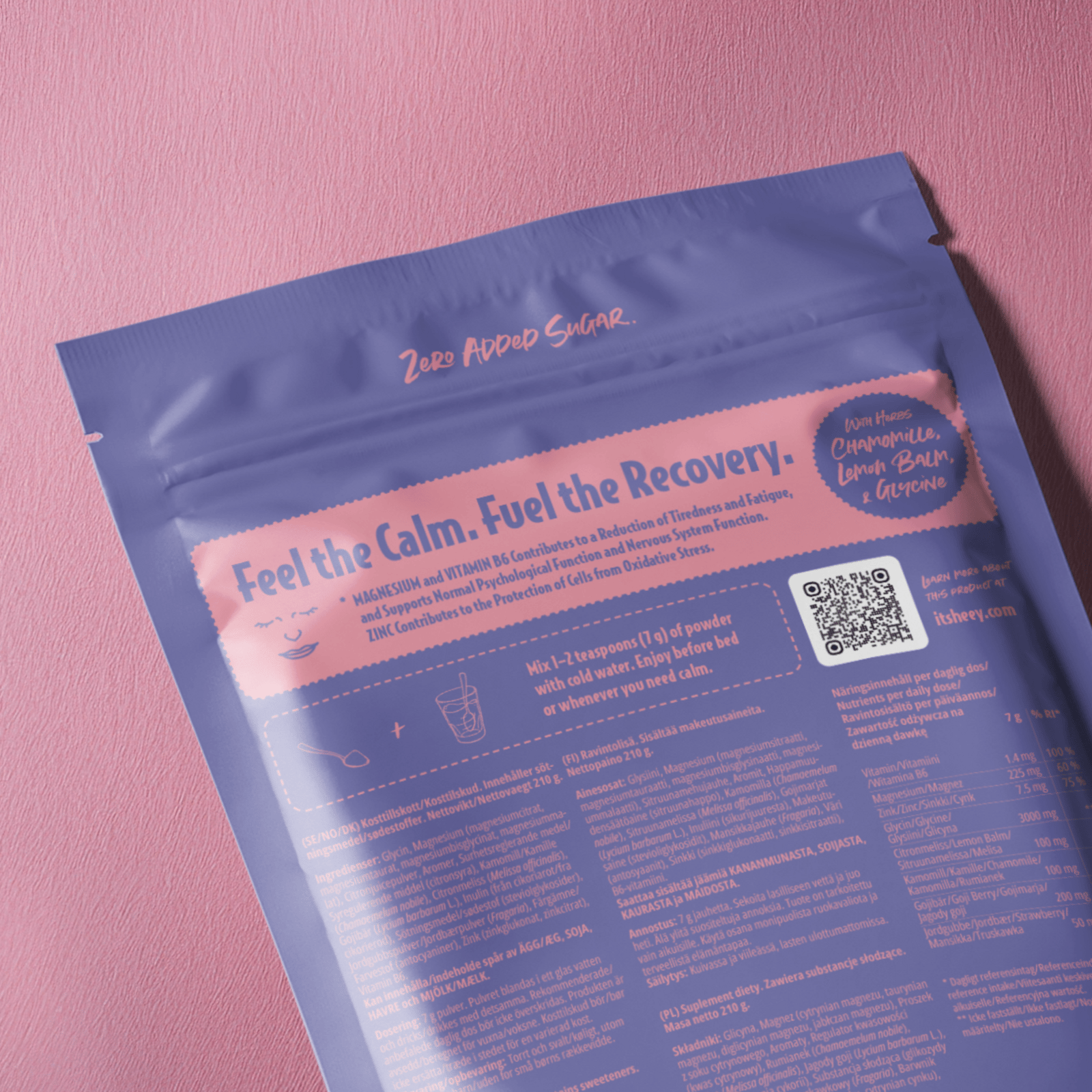 Heey! Rest & Recover Magnesium Strawberry Lemonade 210 g