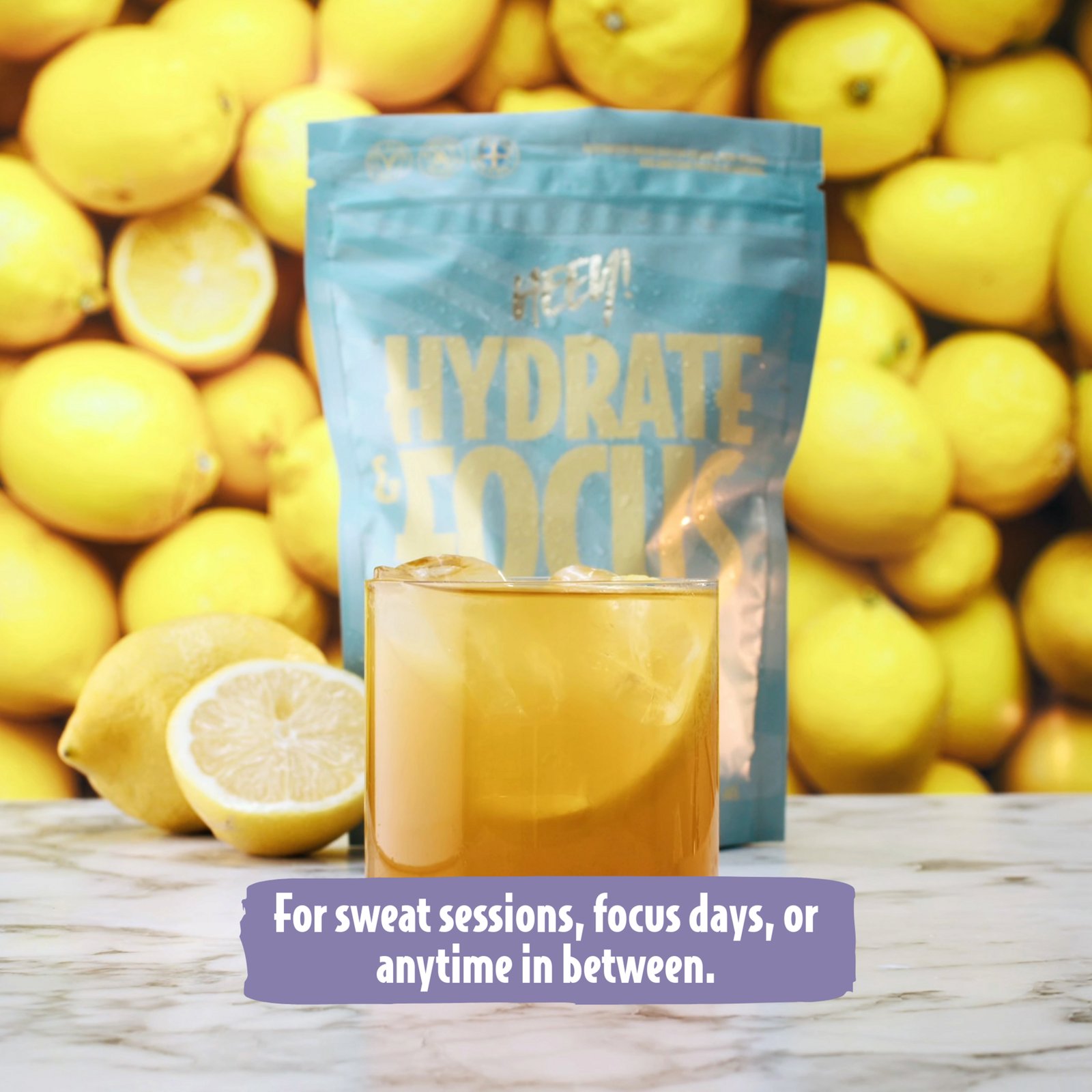 Heey! Hydrate & Focus Elektrolyter Raspberry Lemonade 240 g