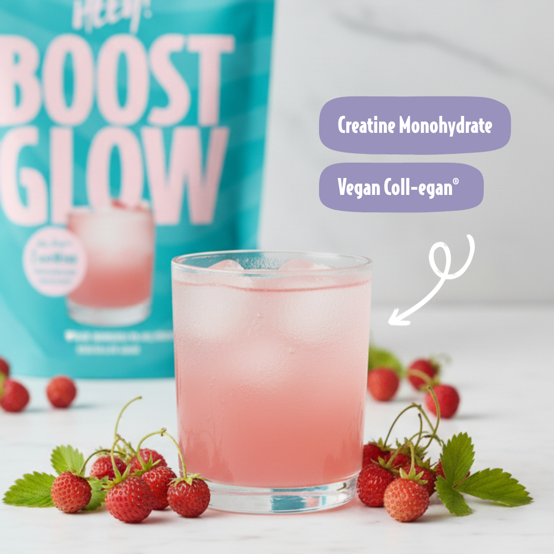 Heey! Boost & Glow Kreatin + Collegan® Smultron 300 g