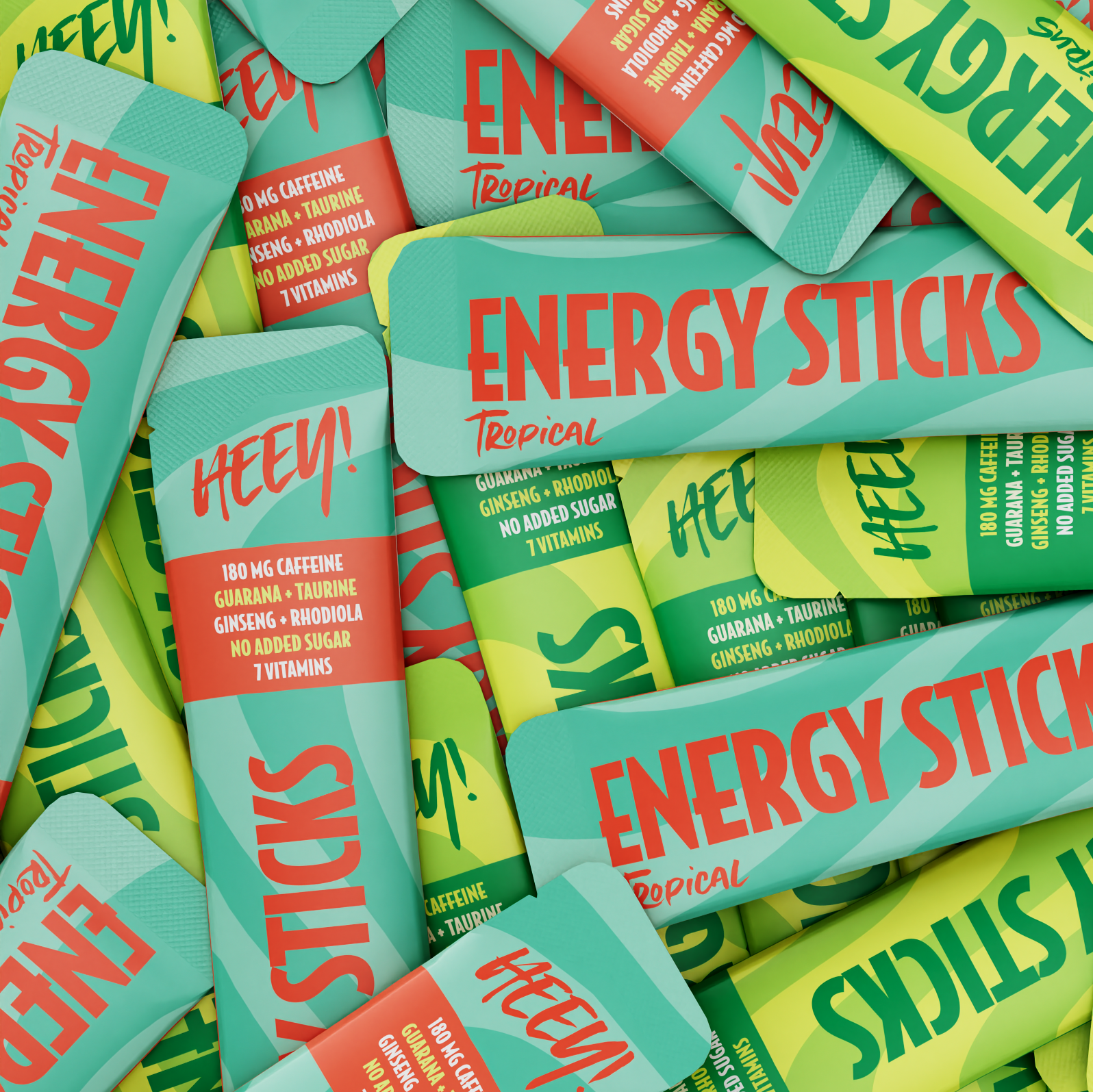 Heey! Energy Sticks Koffein Guarana Tropical 30 st