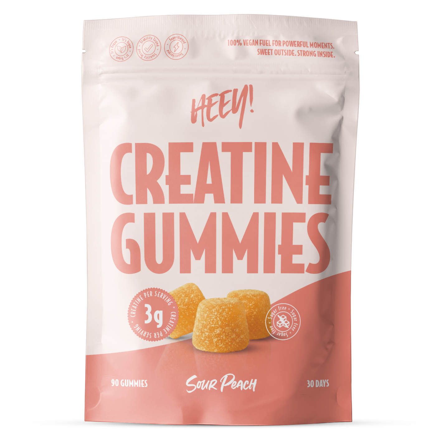 Heey! Creatine Gummies Sour Peach 90 st