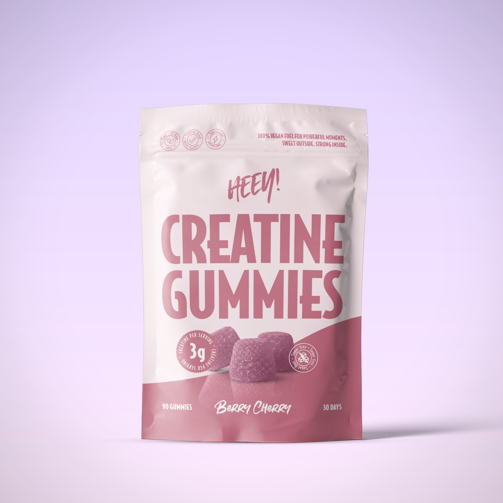 Heey! Creatine Gummies Berry Cherry 90 st