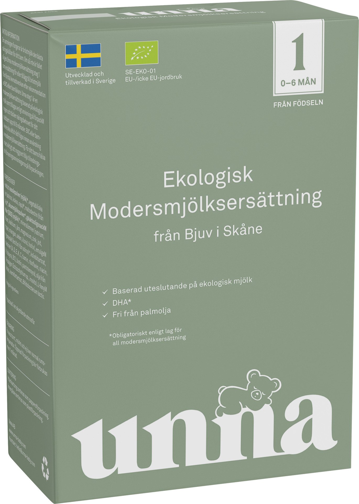 Unna Steg 1 Ekologisk Modersmjölksersättning 600g