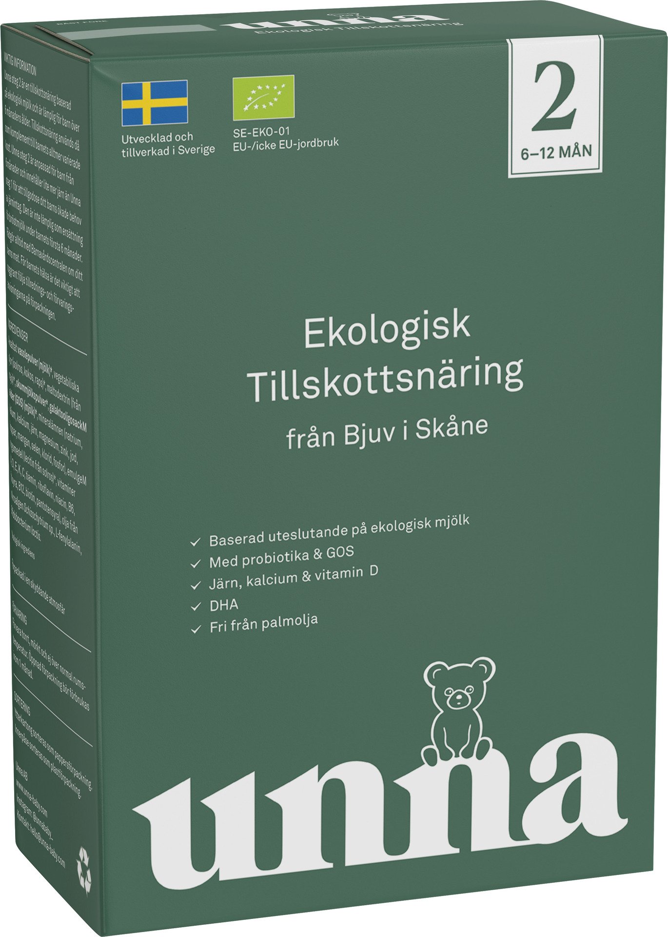 Unna Steg 2 Ekologisk Tillskottsnäring 600g