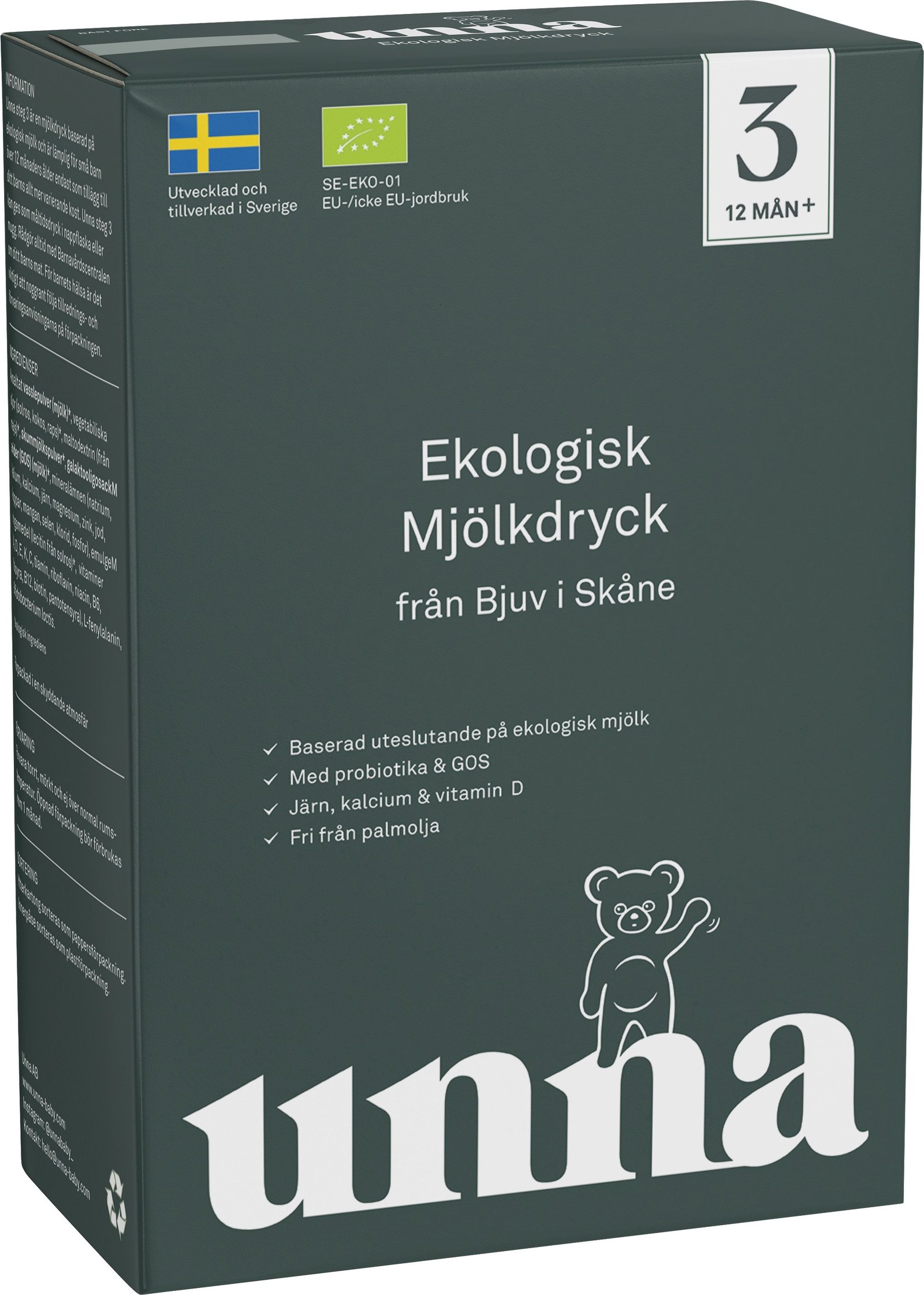 Unna Steg 3 Ekologisk Mjölkdryck 600g