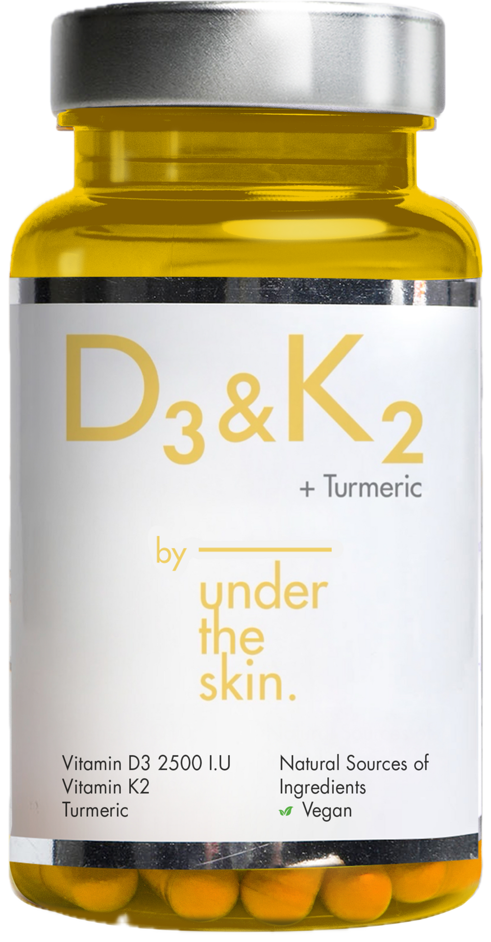 Under the Skin D3 & K2 + Gurkmeja 60 kapslar