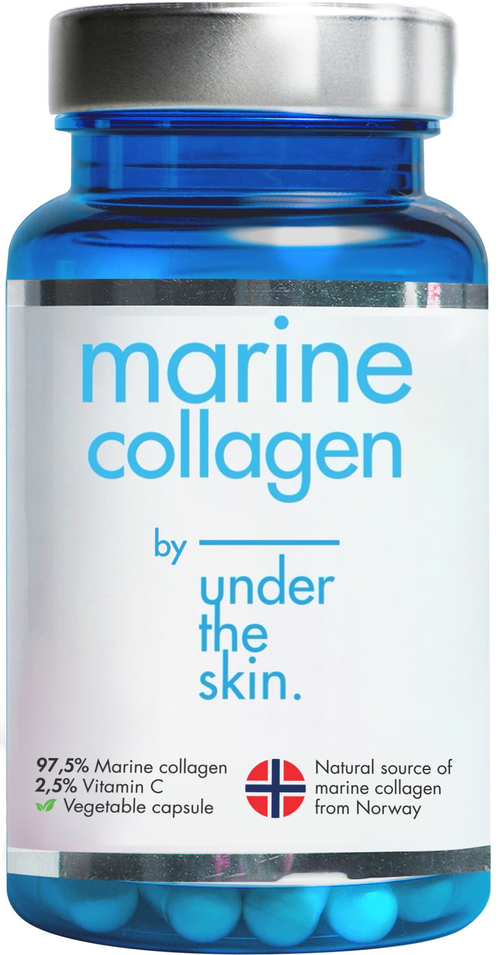 Under the Skin Marine collagen+Vitamin C 60 kapslar