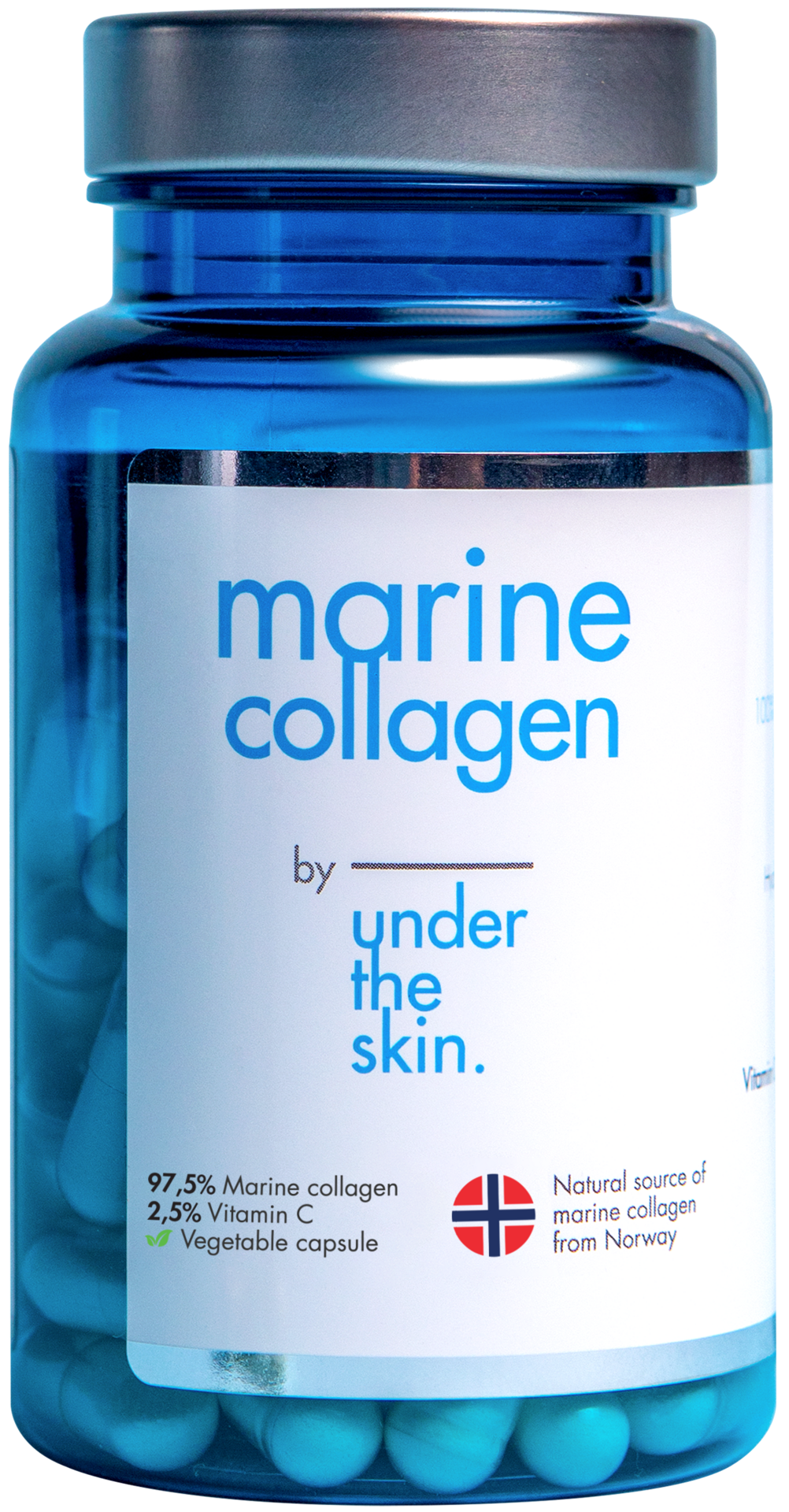 Under the Skin Marine collagen+Vitamin C 60 kapslar