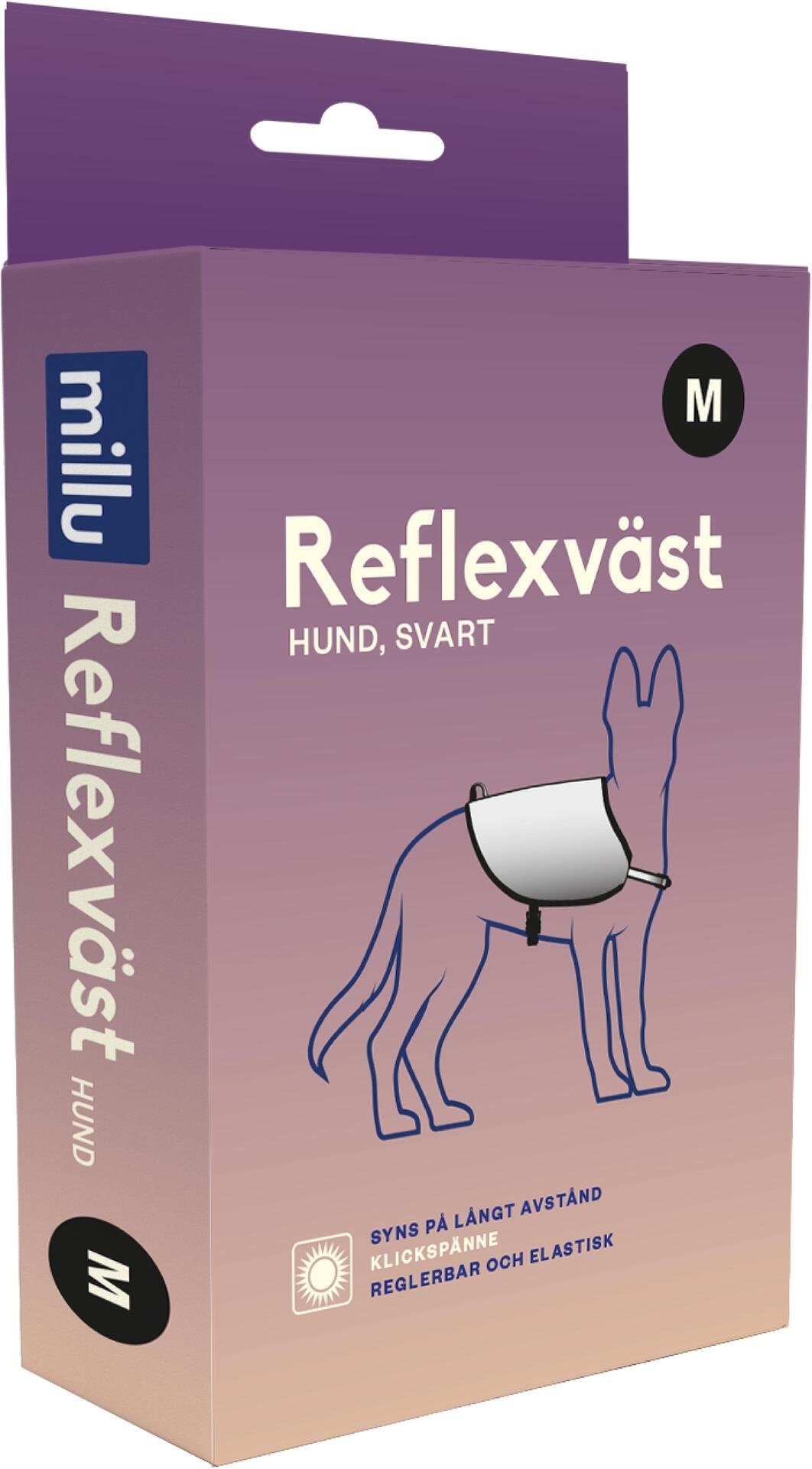Millu Reflexväst Hund Svart M