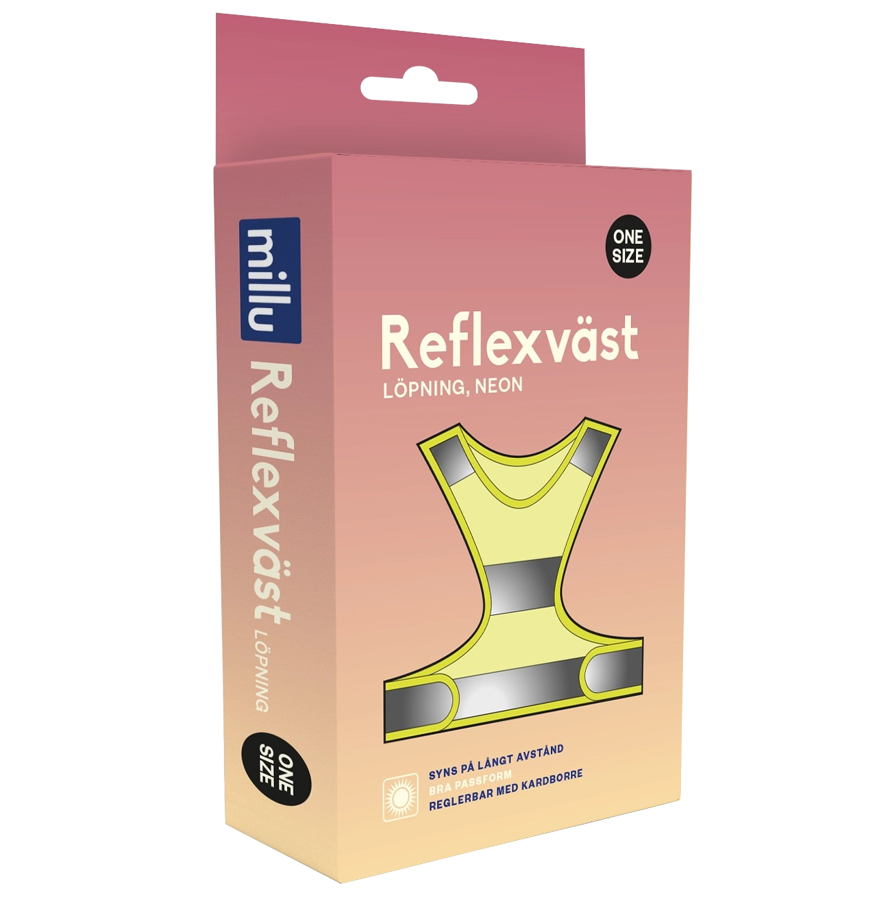 Millu Reflexväst Löpning Neon One-size
