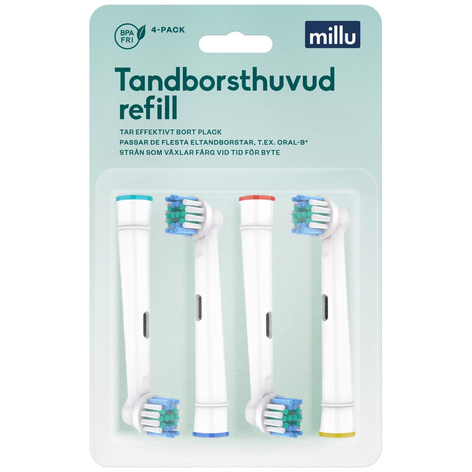 Millu Tandborste Refill 4 st