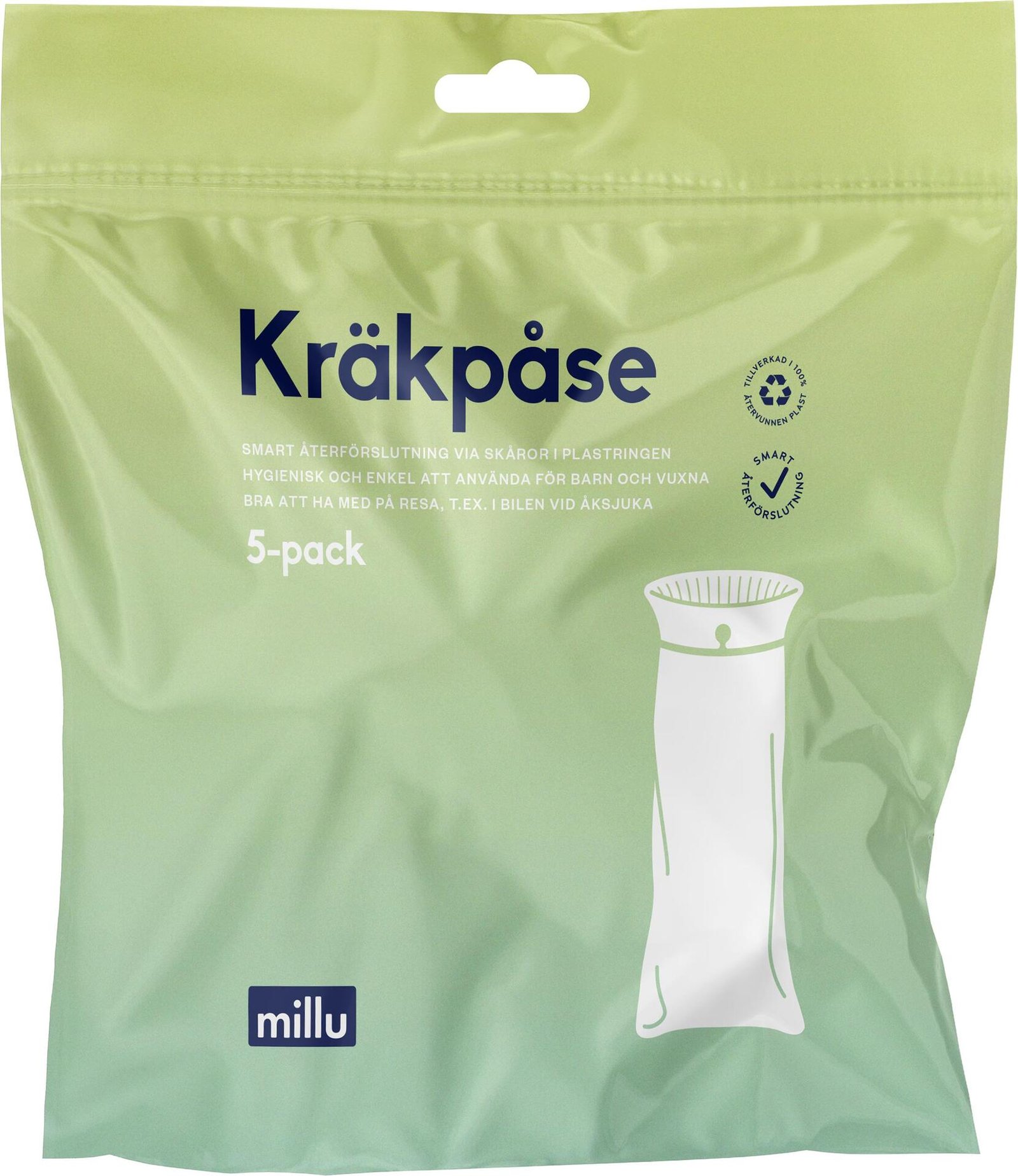 Millu Kräkpåse 100% Återvunnen Plast 5 st