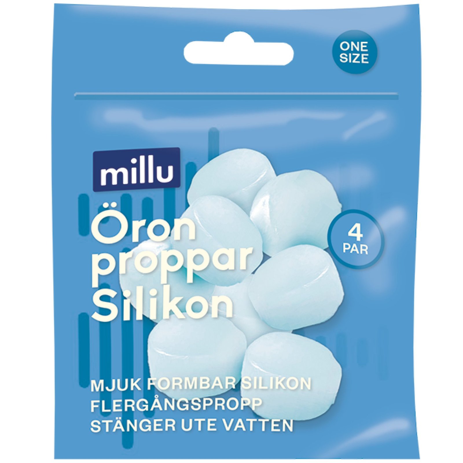 Millu Öronproppar Silikon 4 par
