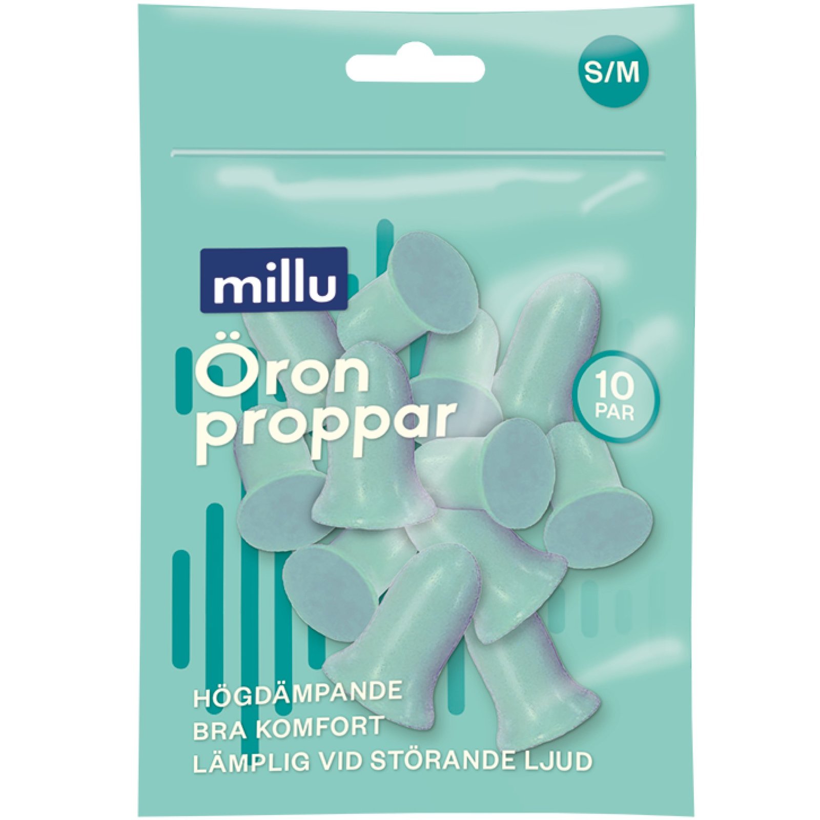 Millu Öronproppar Skum S/M 10 par