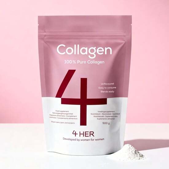 4 HER Collagen Pure 500 g - 100 % hydrolyserat kollagenpulver