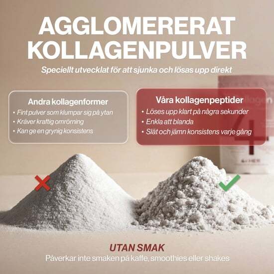 4 HER Collagen Pure 500 g - 100 % hydrolyserat kollagenpulver