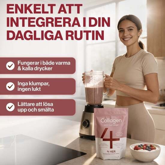 4 HER Collagen Pure 500 g - 100 % hydrolyserat kollagenpulver