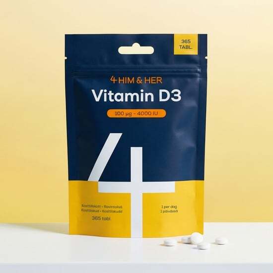 4Him & Her Vitamin D3 4000 IE / 100 µg 365 st 1 års förbrukning