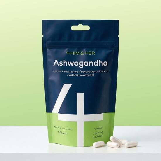 4 HIM & HER Ashwagandha 90 kapslar - rotextrakt med B5 & B6