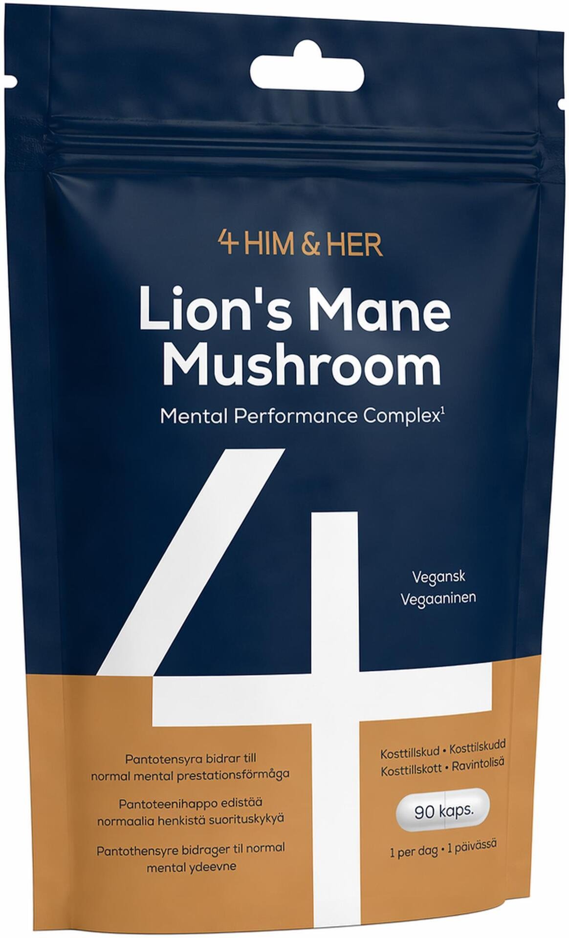 Lion's Mane 90 kapslar - svampextrakt & B-vitaminer