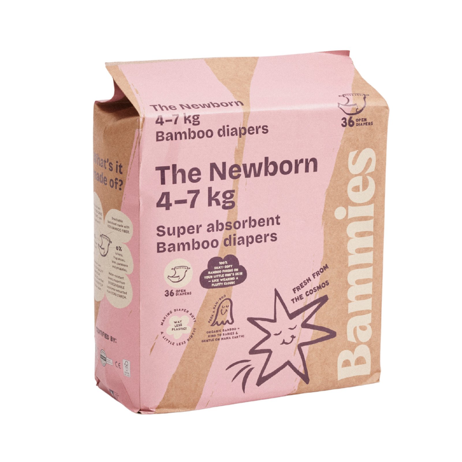 Bammies Blöjor Newborn 4-7 kg, 36st