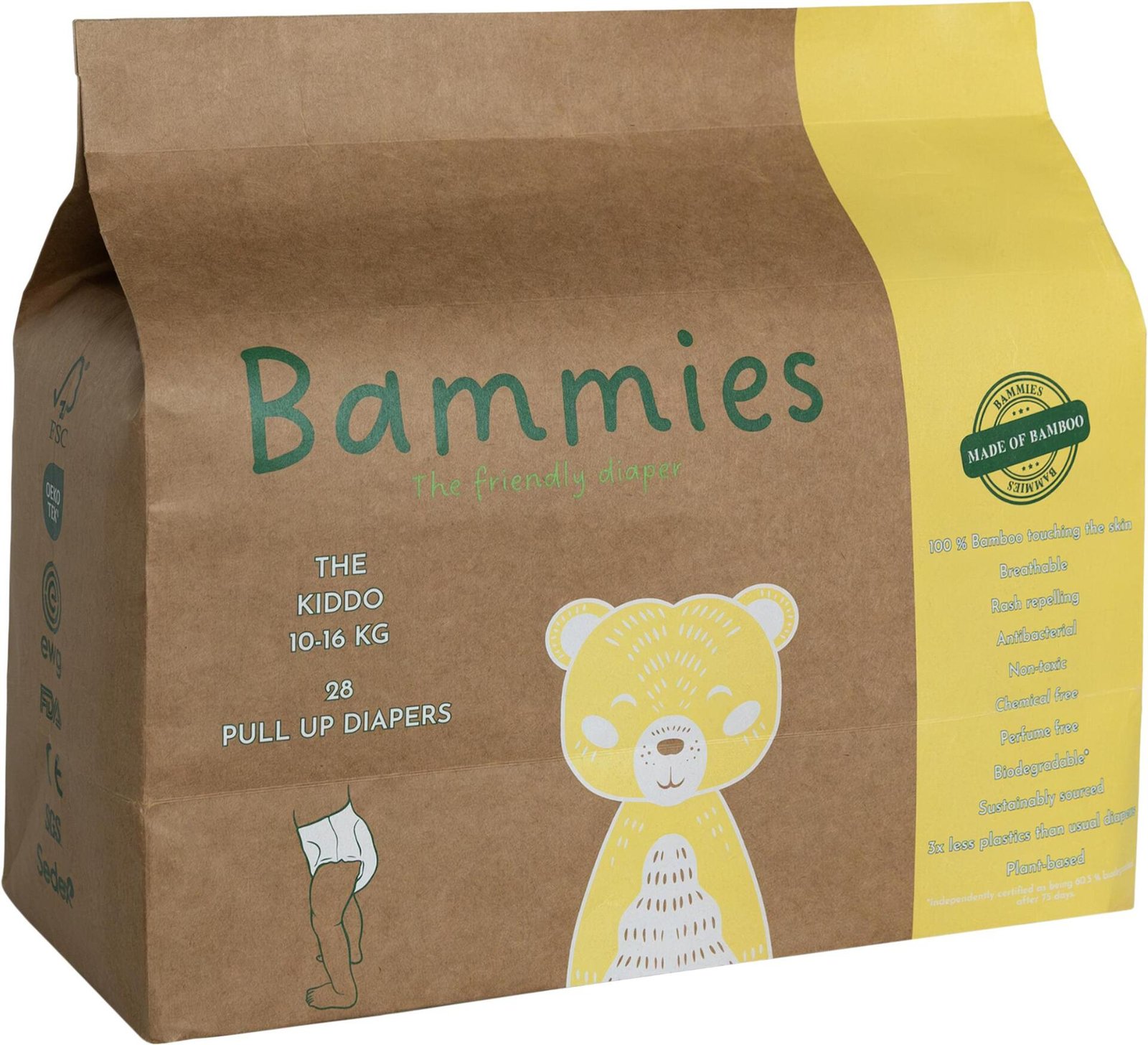 Bammies Bambublöjor Byxblöjor The Kiddo 10 - 16 kg 28 st