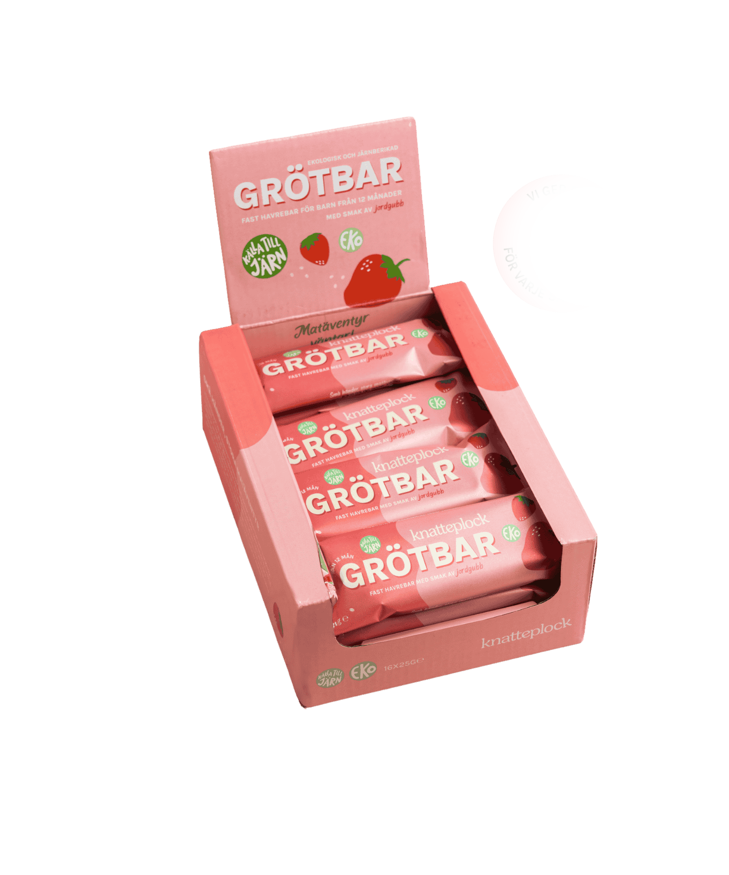 Knatteplock Grötbar Jordgubb 16 st