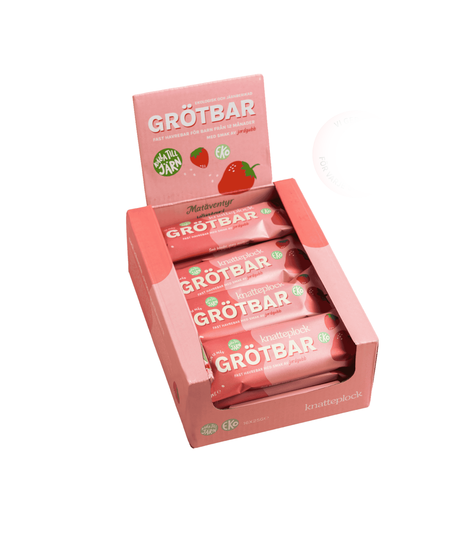 Knatteplock Grötbar Jordgubb 16 st