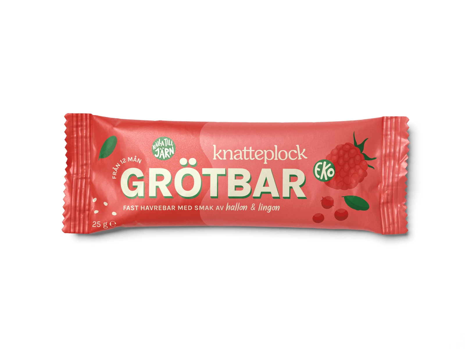 Knatteplock Grötbar Hallon & Lingon 25 g