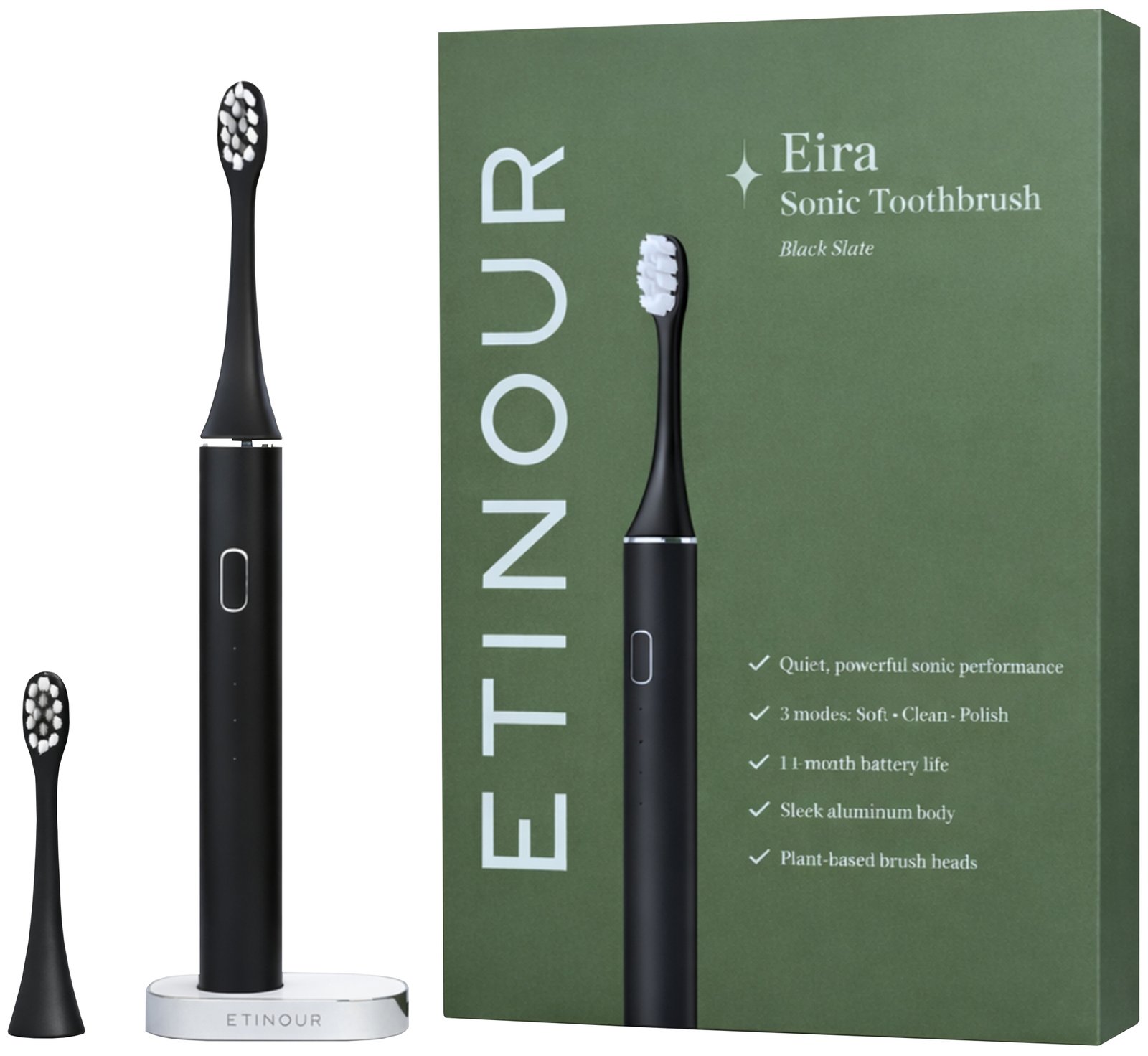 Etinour Eira Sonic Toothbrush Black Slate 1 st