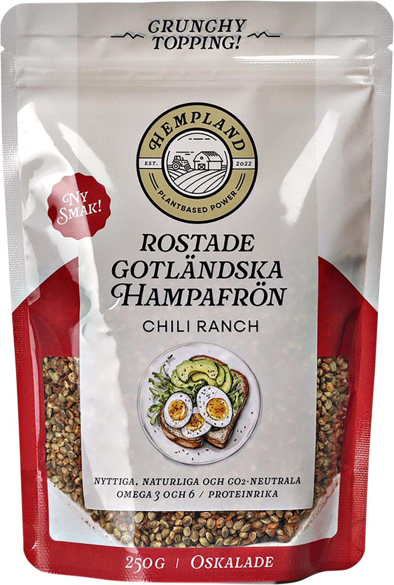 Hempland Rostade Gotländska Hampafrön Chili Ranch 250 g