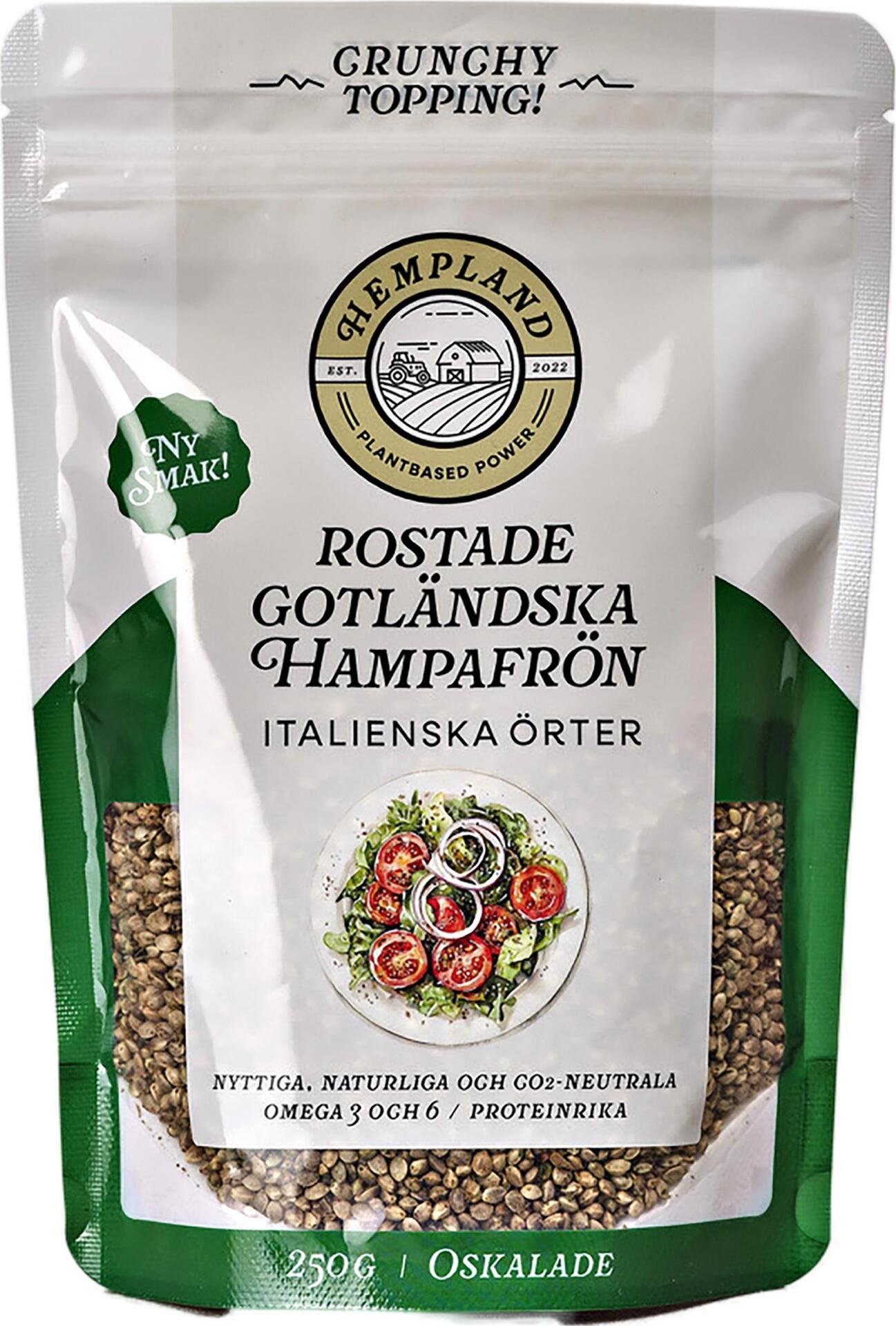 Hempland Rostade Gotländska Hampafrön Italienska Örter 250 g