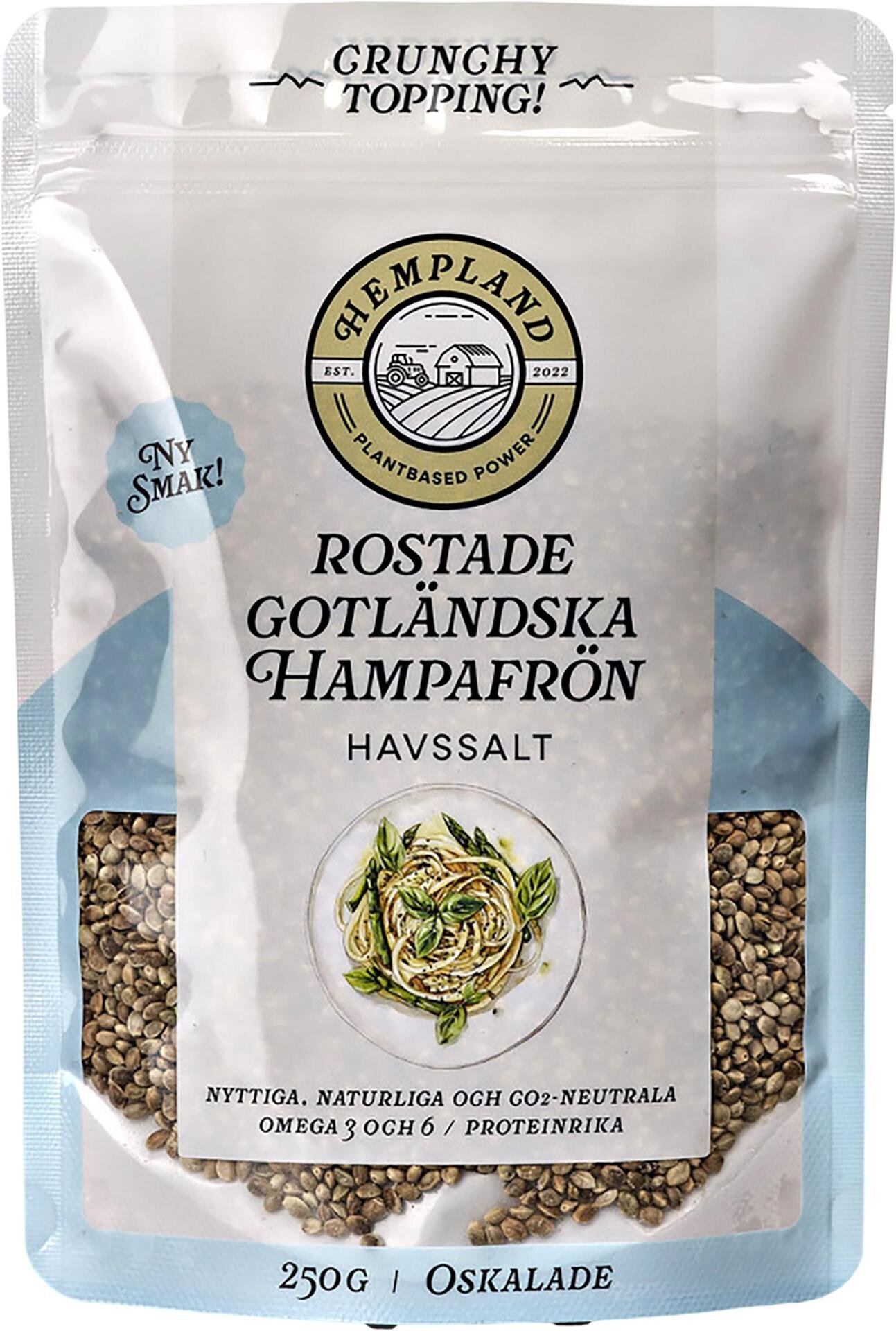 Hempland Rostade Gotländska Hampafrön Havssalt 250 g