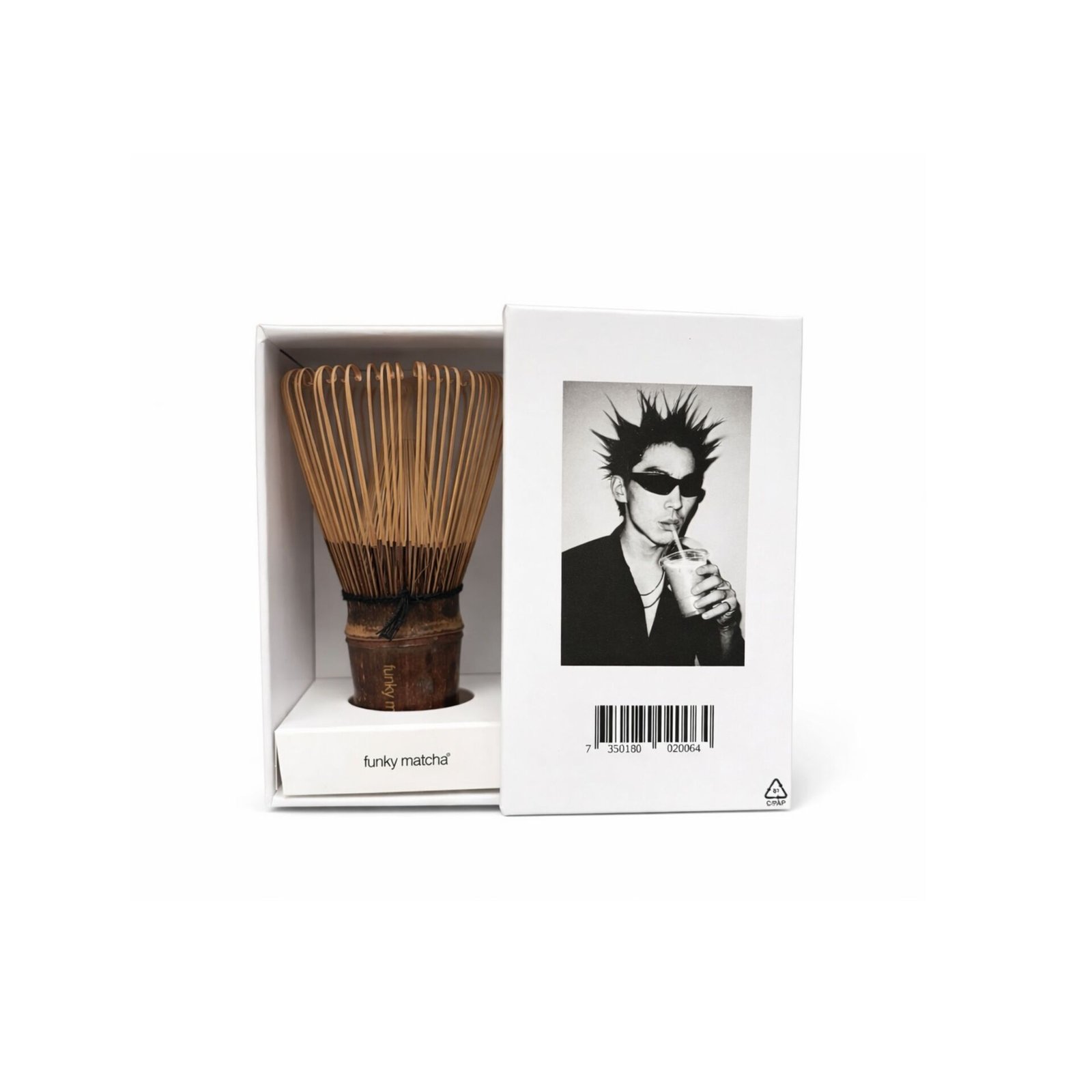 Funky Matcha Handcrafted Black Bamboo Chasen 1 st