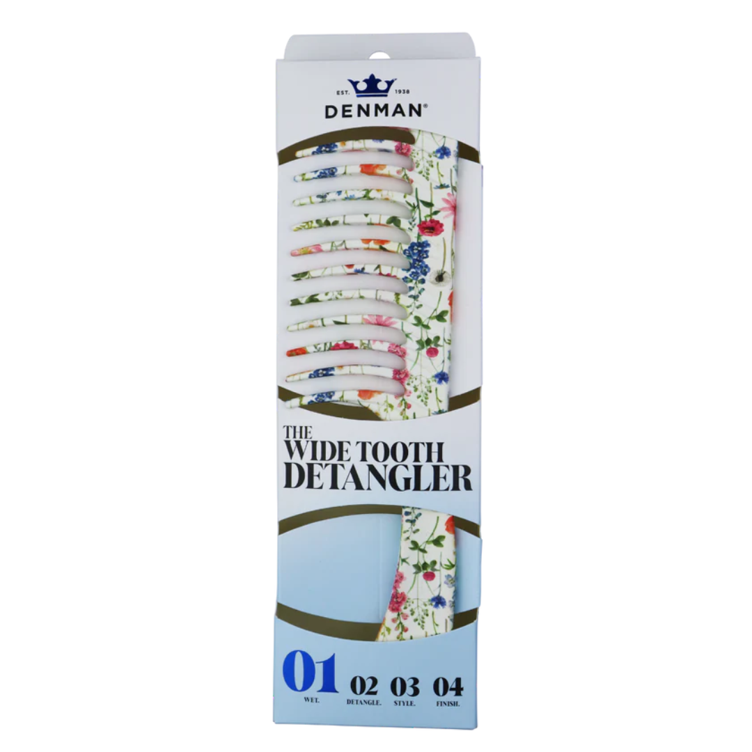 Denman Deluxe D28 Wide Tooth Detangler Comb Floral Fantasies