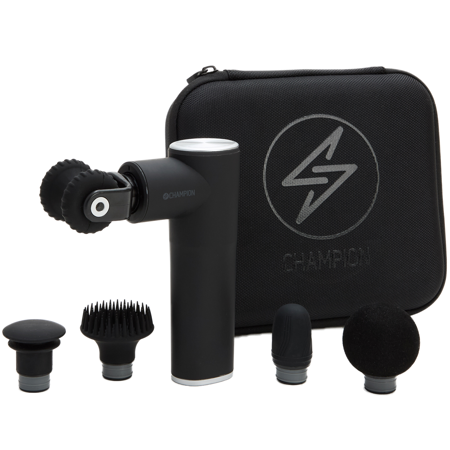 Champion Massagepistol Compact Power 3300RPM 1800mAh MG400 Svart/Silver