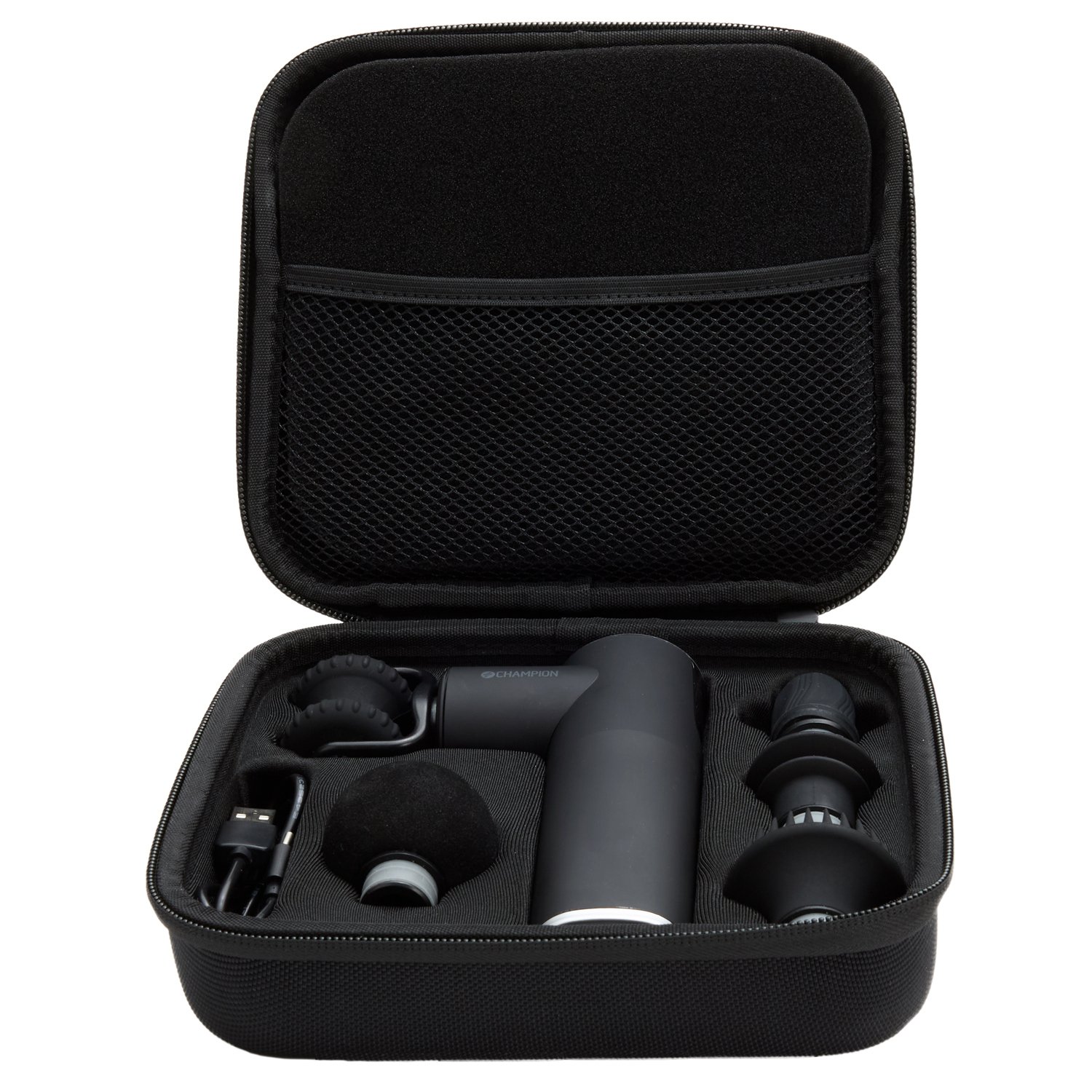 Champion Massagepistol Compact Power 3300RPM 1800mAh MG400 Svart/Silver