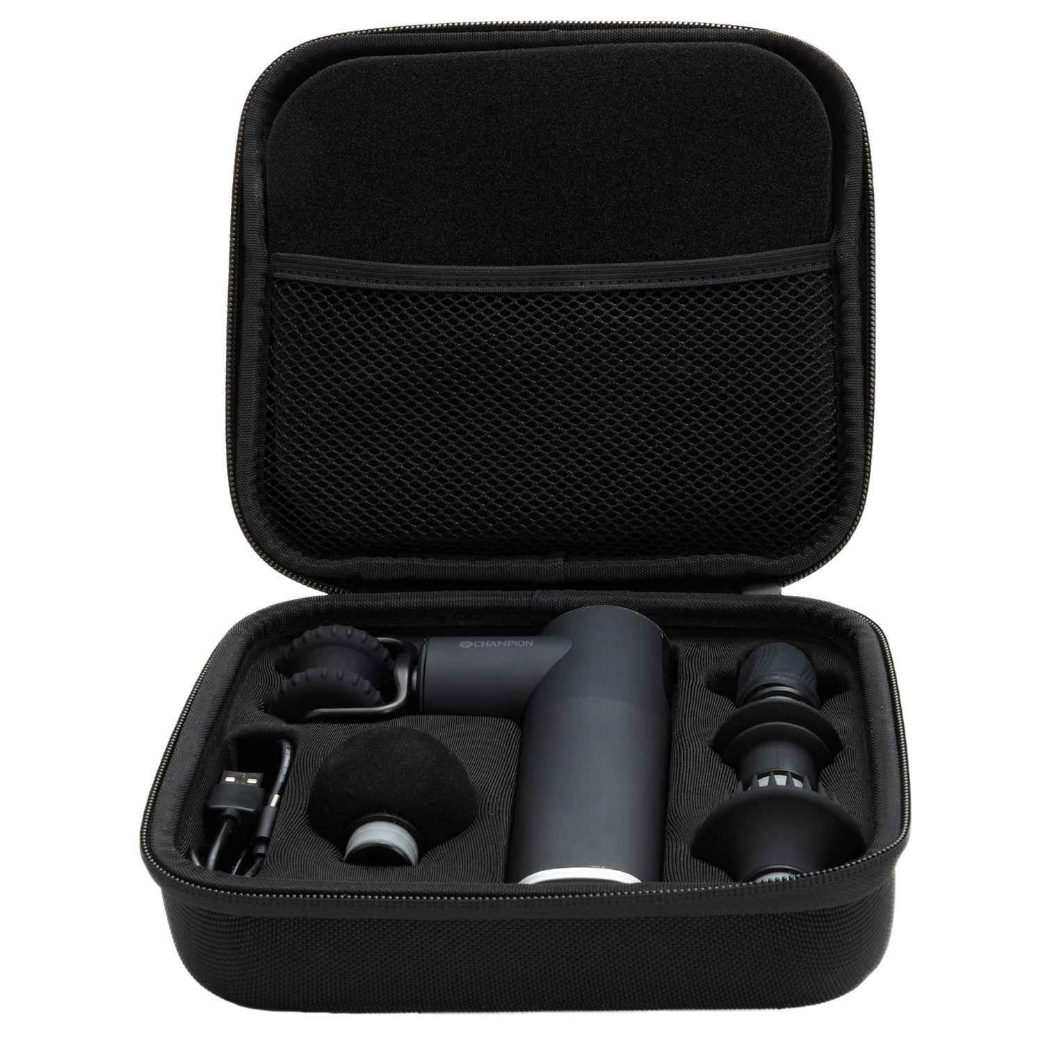 Champion Massagepistol Compact Power 3300RPM 1800mAh MG400 Svart/Silver