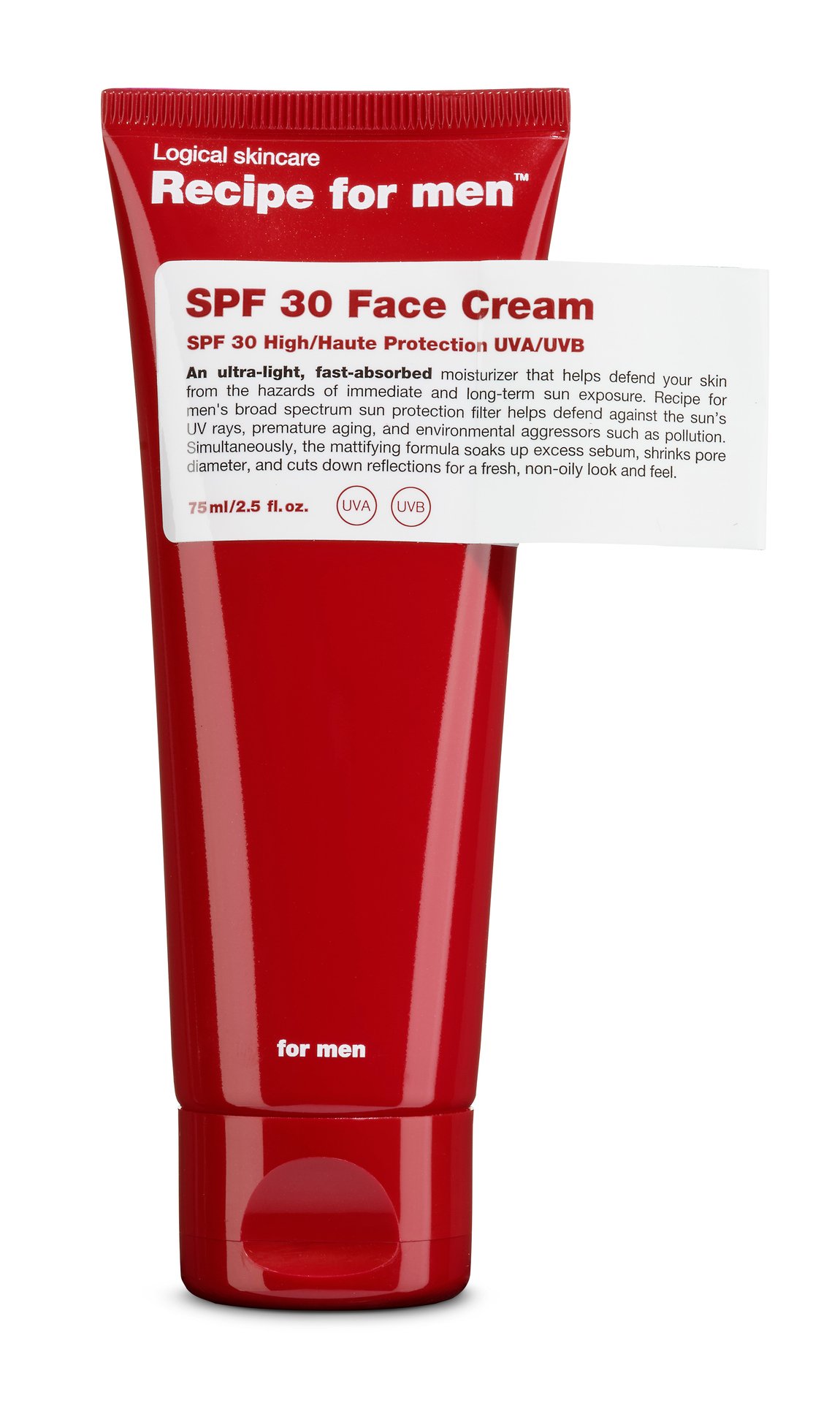 Recipe for men SPF 30 Face Cream 75 ml