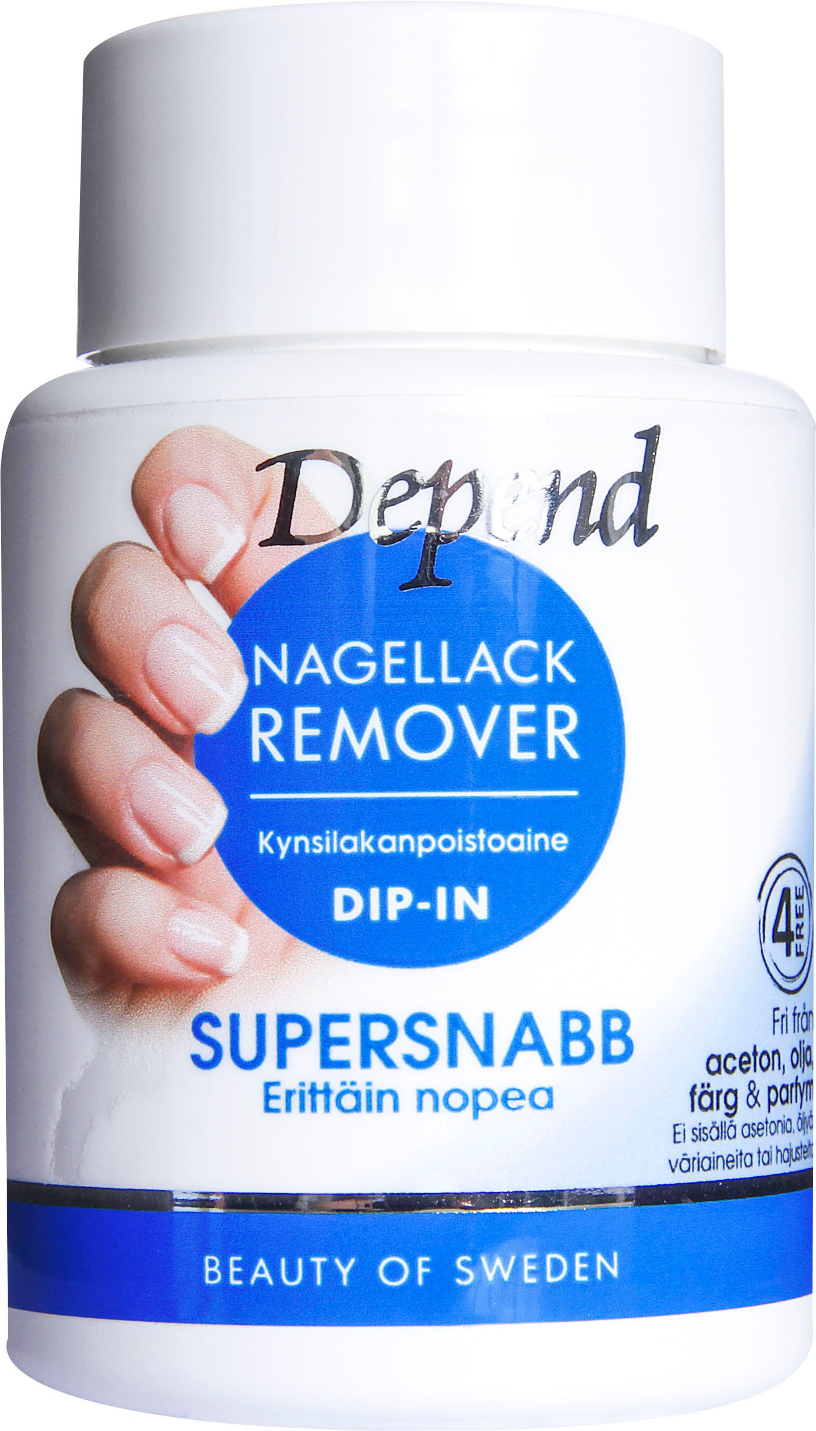 Depend Remover Dip-in Blå 75 ml
