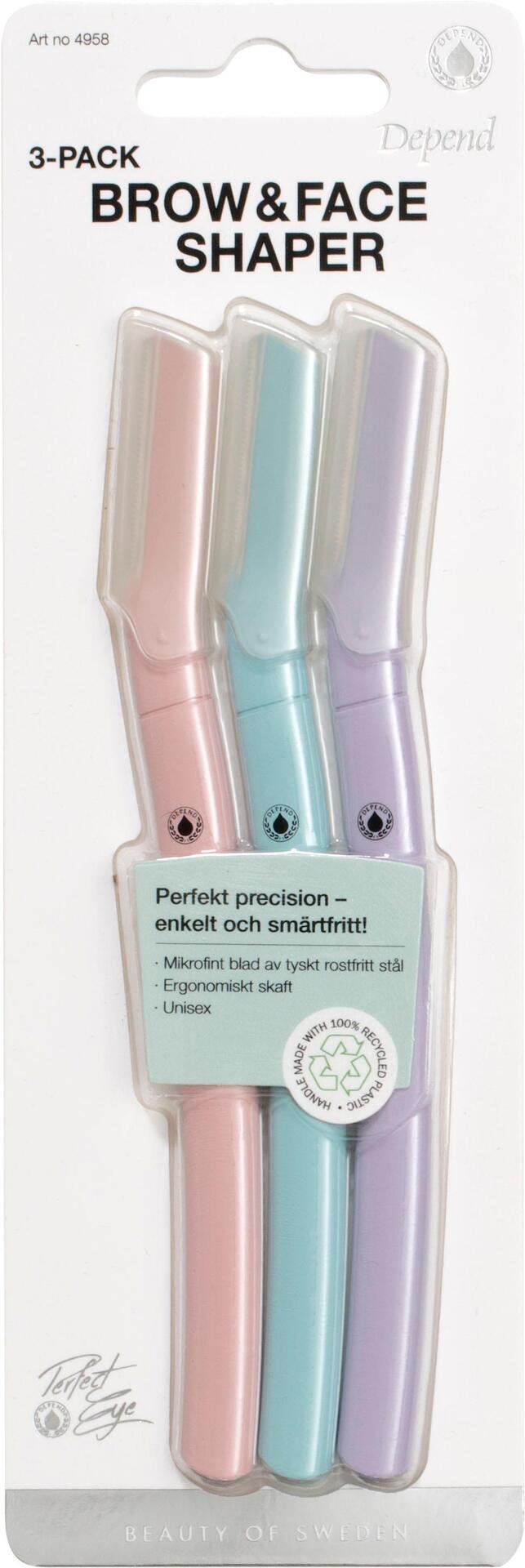 Depend Perfect Brow & Face Shaper Ergonomic 3-pack