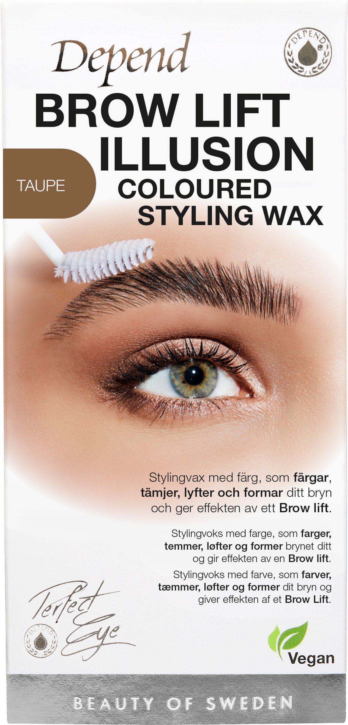 Depend Brow Lift Illusion Colored Styling Vax Taupe 1 st