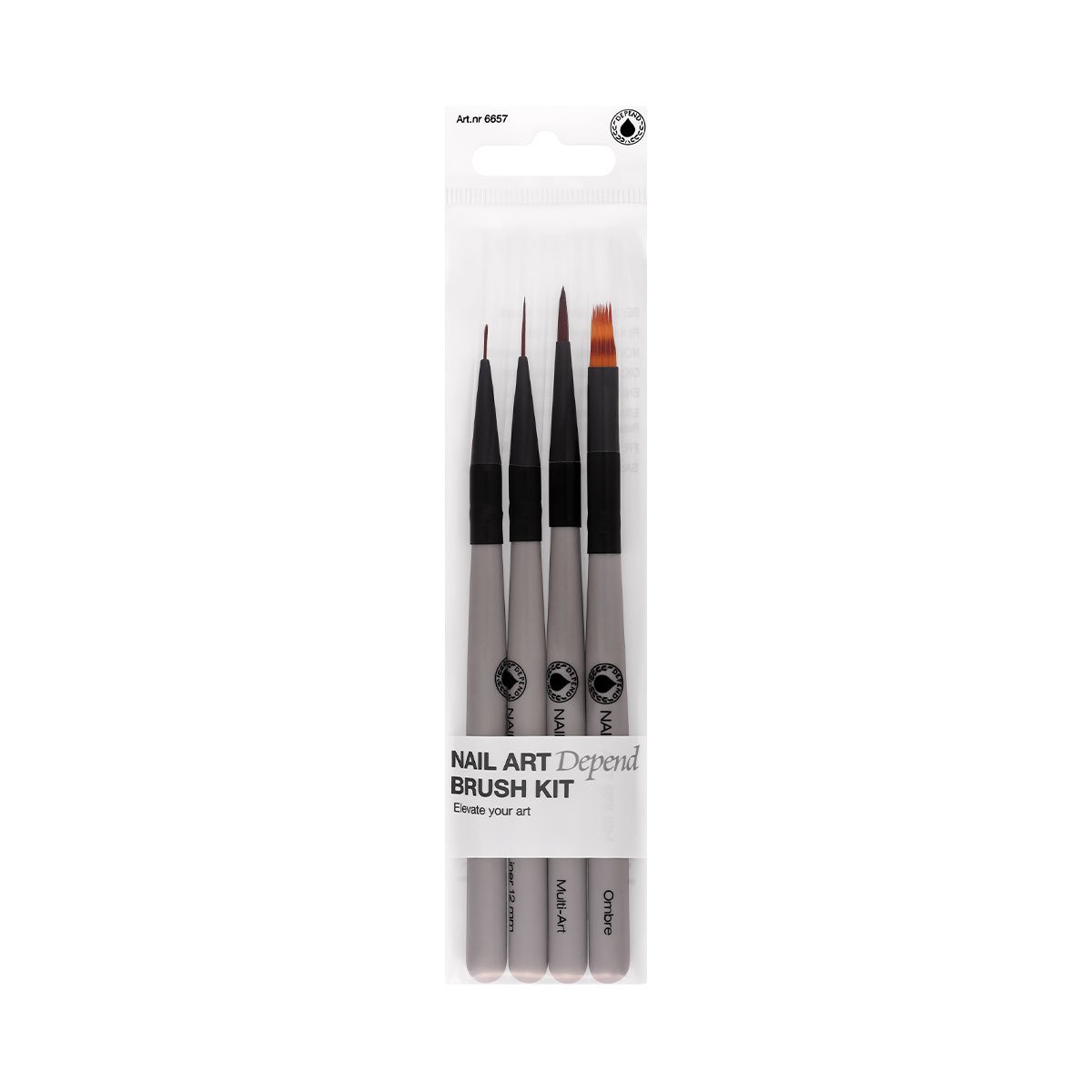 Depend Cosmetic Nail Art Brush Kit 4 st